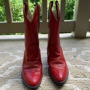 Girls Red cowboy boots